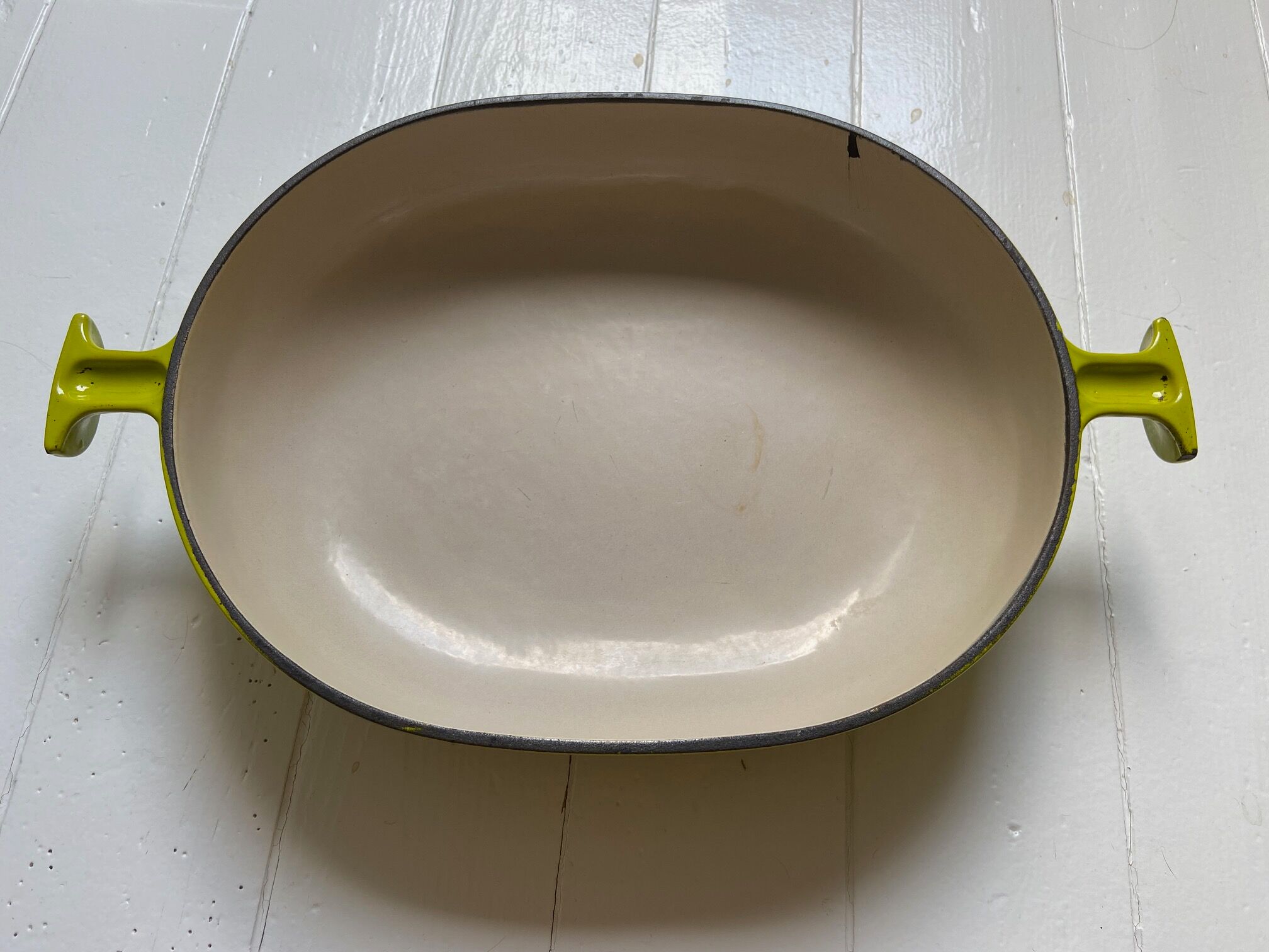 Vintage cast iron gratin dish Le Creuset
