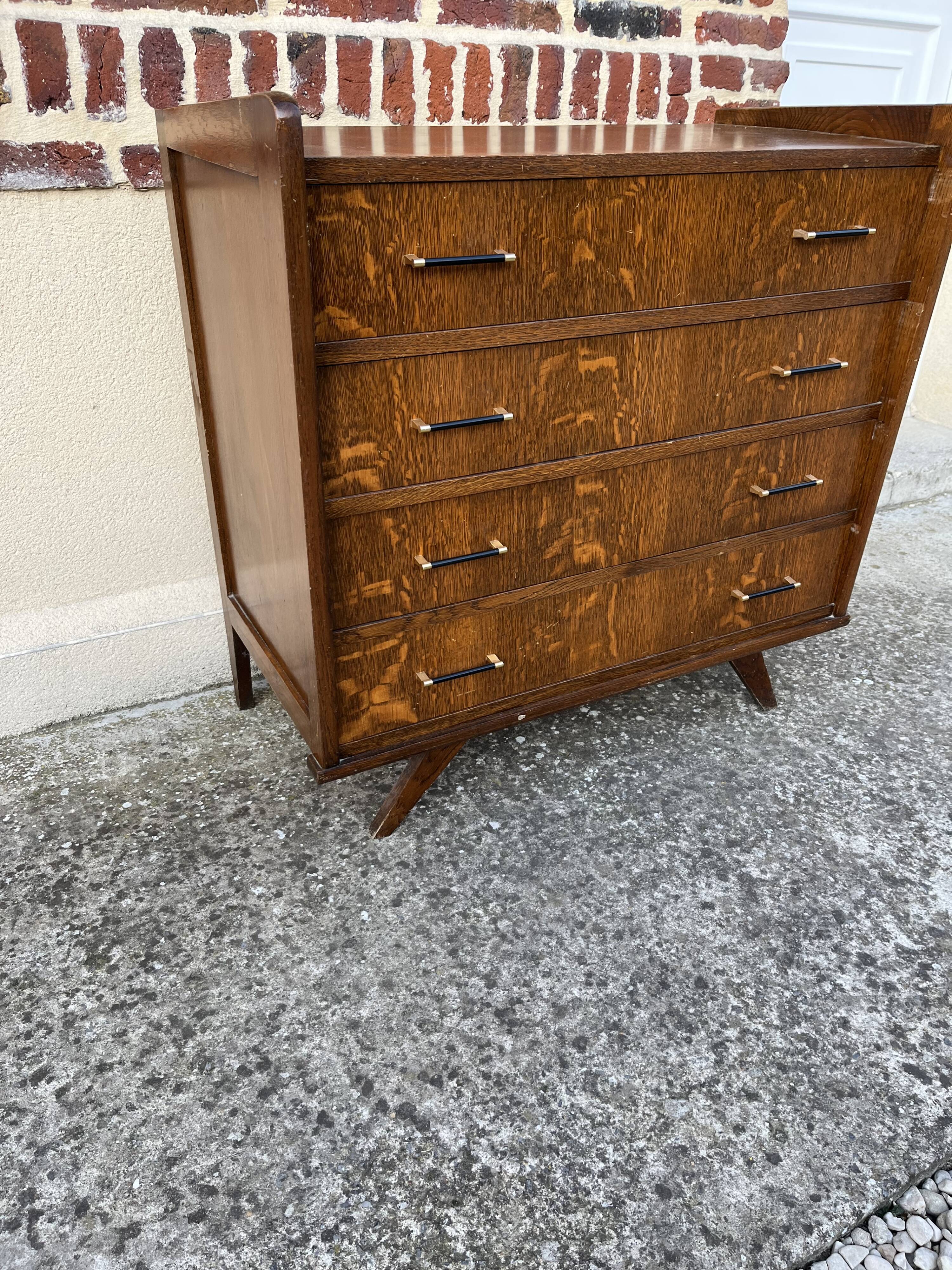 Vintage chest of drawers compass feet