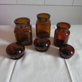 Amber glass jars