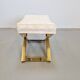 Vintage Regency Brass Cross Stool, Italy, 1970s