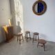 Round rattan mirror 1980