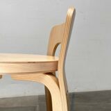 Mid-Century Modern High Stools K65 by Alvar Aalto for Artek, Finland, 2017, Set of 3