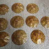 Series of 10 amber plates