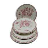 Set of 6 Alma Sarreguemines dessert plates