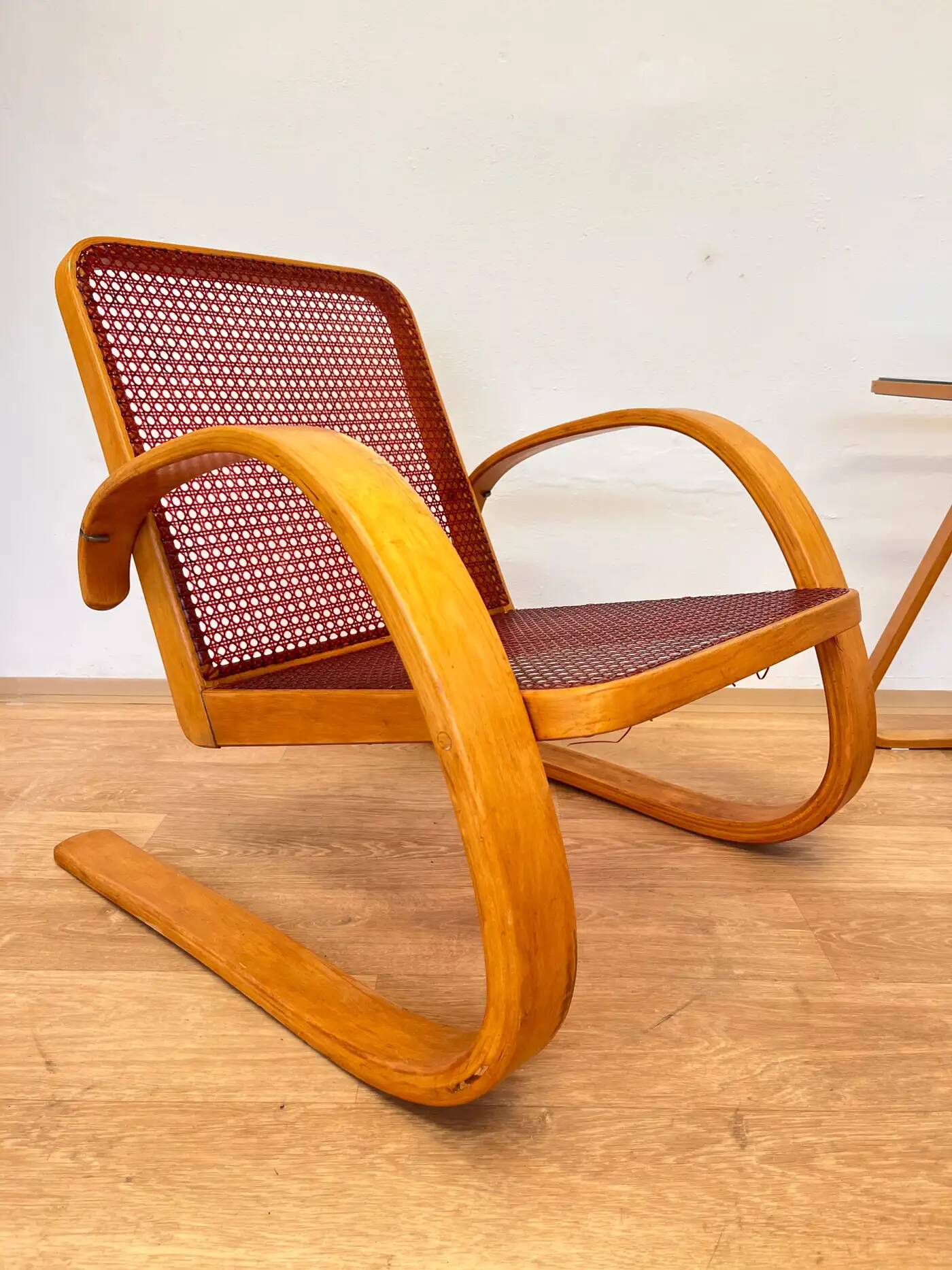 Armchair and table by Miroslav Navrátil for Zdeněk Plesník - 1940s