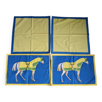 2 sets et 2 serviettes de table hermes