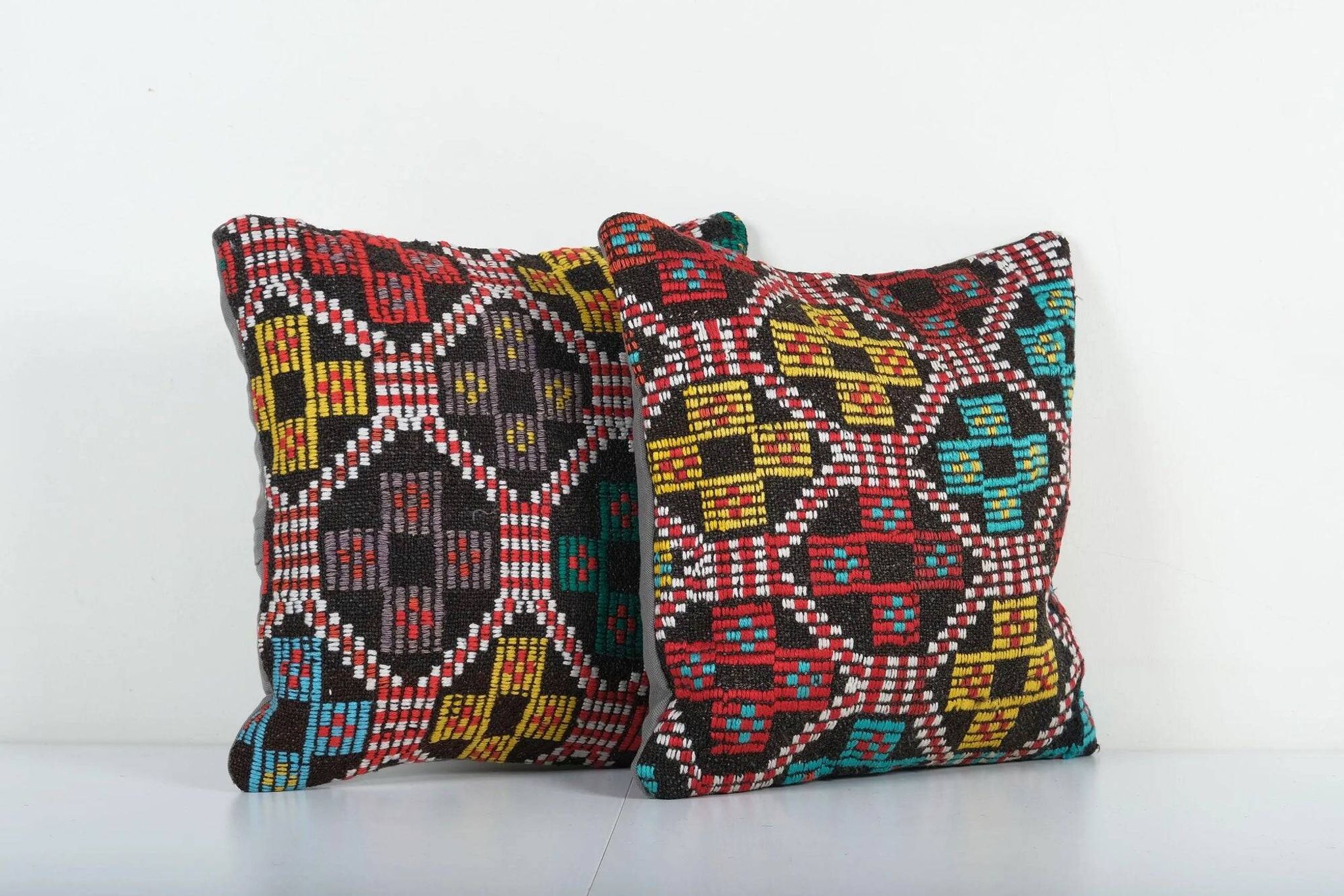 Lot de 2 housses de coussin turque vintage 41x41 cm