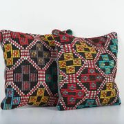 Lot de 2 housses de coussin turque vintage 41x41 cm