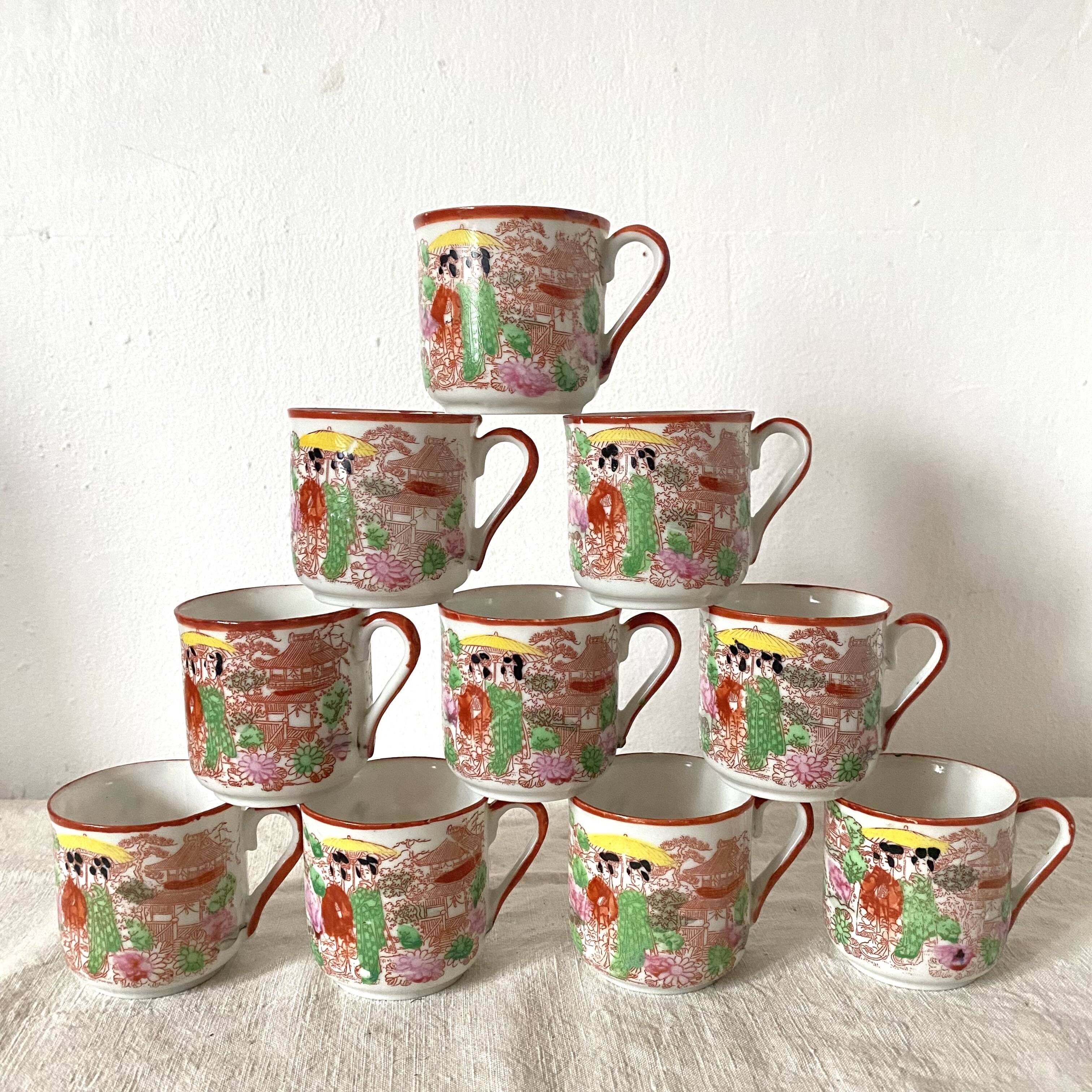 Porcelain coffee cups, Japan