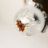 Mazzega Murano chandelier with 4 balls and teak, 1960