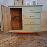 Chest of drawers, sideboard in painted wood