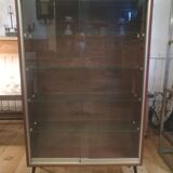 Pair of mahogany veneer showcases