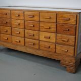 Antique British Oak Haberdashery Cabinet or Shop Counter, 1920/30s