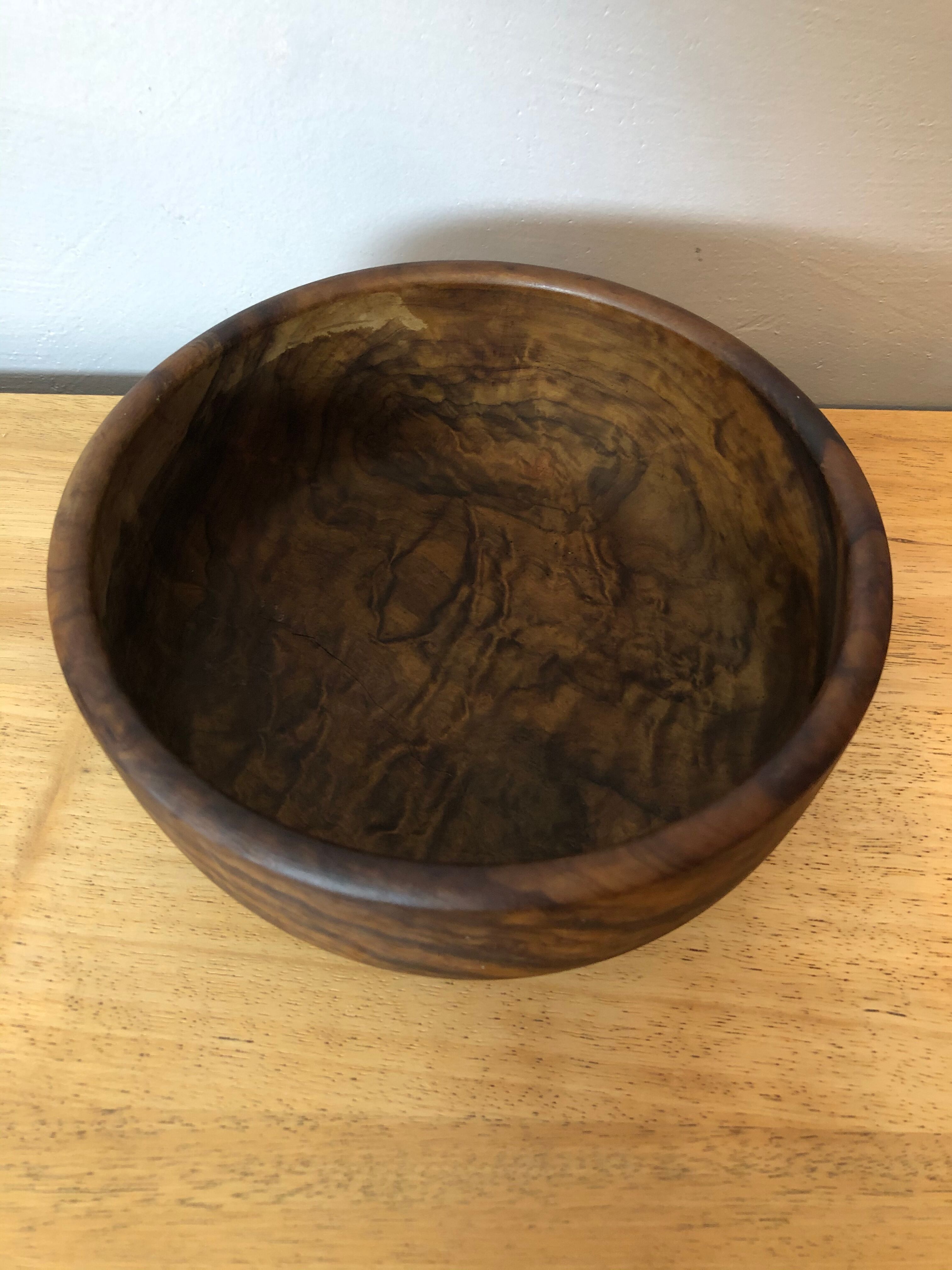 Ancient walnut salad bowl