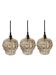 Lot de trois suspensions en verre scandinave