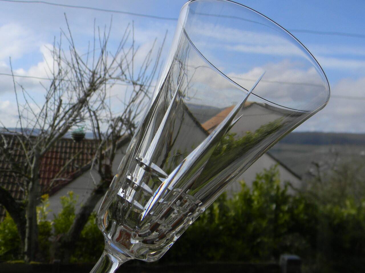 6 red wine glasses in crystal villeroy et boch. concorde model.