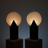 Paire de lampes de table ultralégères en forme de lune, design Samuel Parker pour Slamp