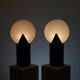Pair of ultra-light table lamps in the shape of a moon, design by Samuel Parker for Slamp.