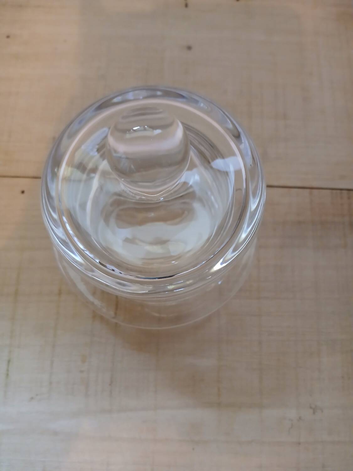 Individual glass butter dish