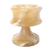 Candlestick onyx beige Ht 10cm