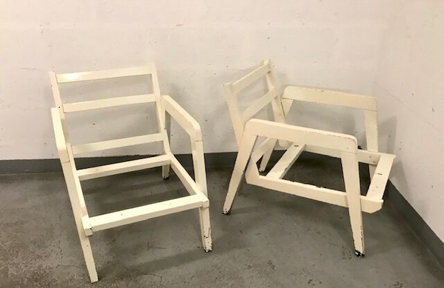 Pair of lacquered armchairs