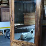 Mirror wardrobe in walnut veneer