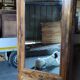 Mirror wardrobe in walnut veneer