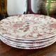 Set of 5 flat plates johnson brother pink chintz