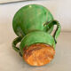Vase en terre cuite émaillé vert