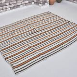 Oushak Vintage Stripe Hemp Rug sku 3683