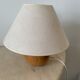Lampe boule  en bois blond vintage