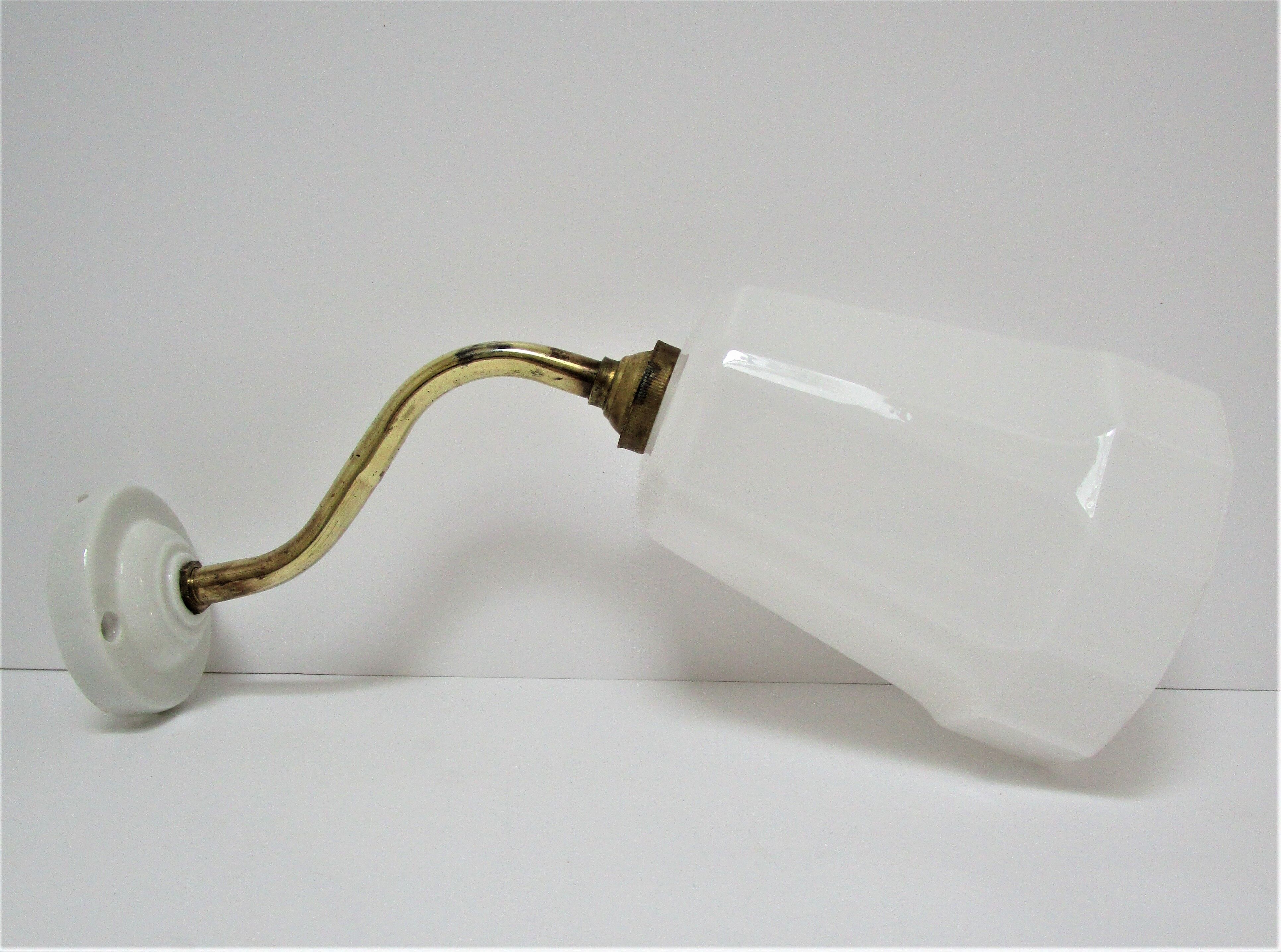 Art Deco porcelain opaline brass 30s