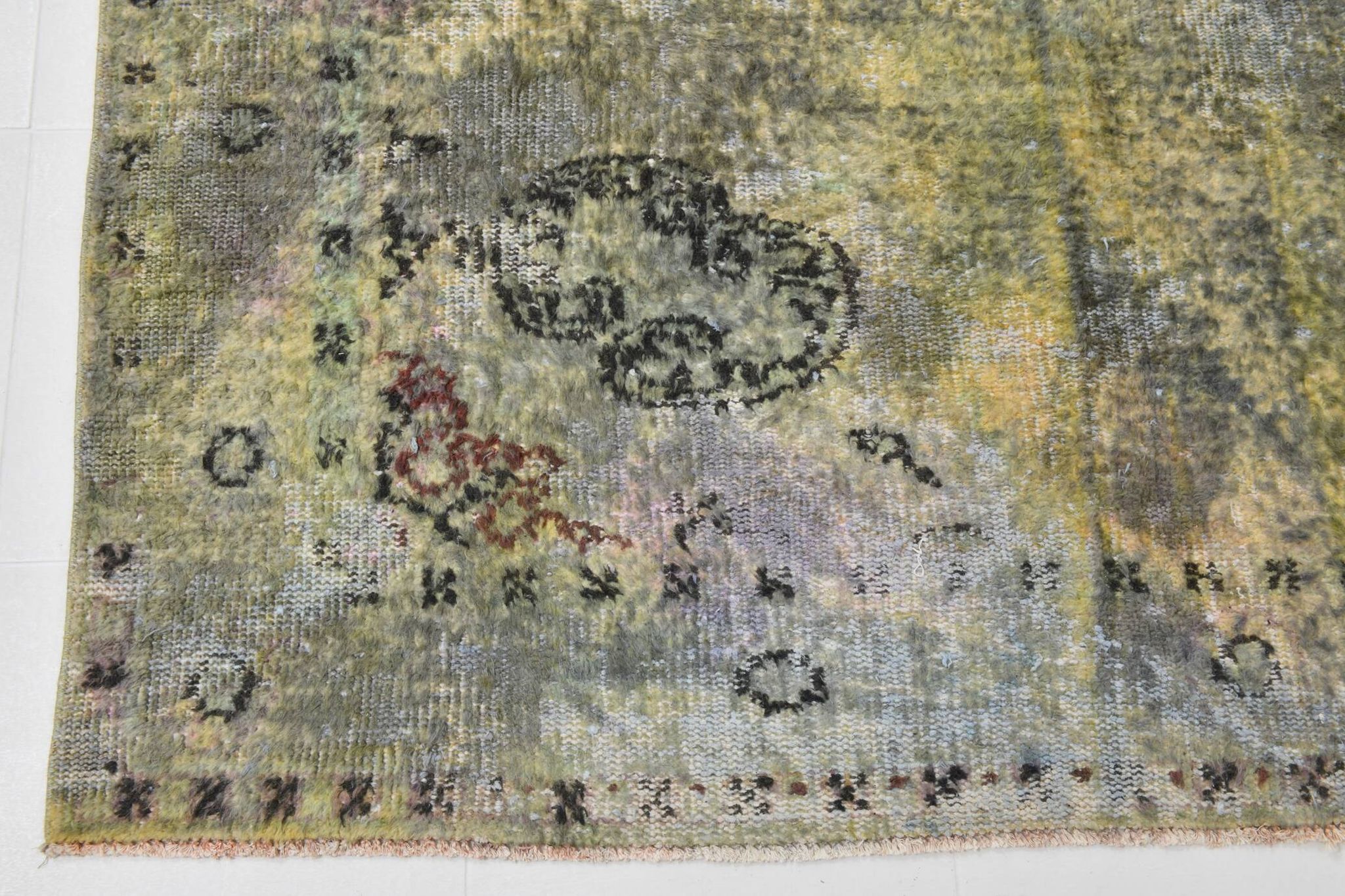 Tapis turc vintage vert