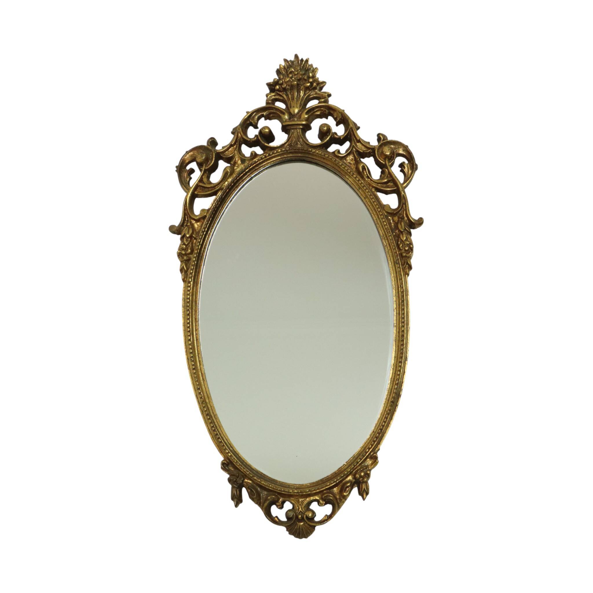 Classic French Rococo Baroque Style Mirror Gold Resin 70cm