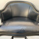 Tall black leather bar chair