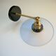 Pair of metal wall lamps in black and white color