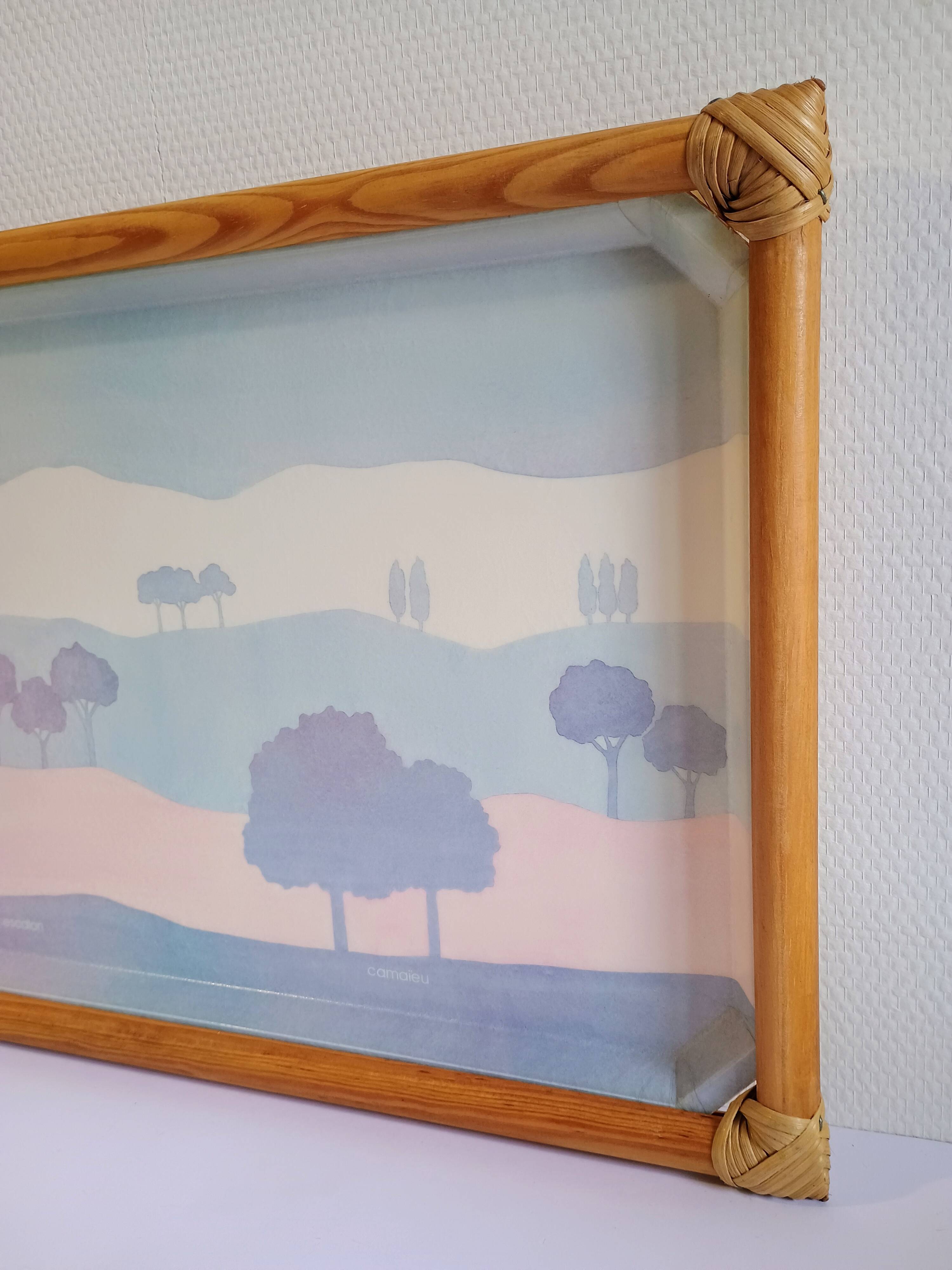 Rattan and fiberglass tray Catherine Escalon Camaieu