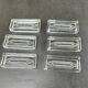 Lot de 6 porte couteaux en verre ciselé