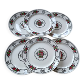 6 assiettes Boch frères la Louvière
