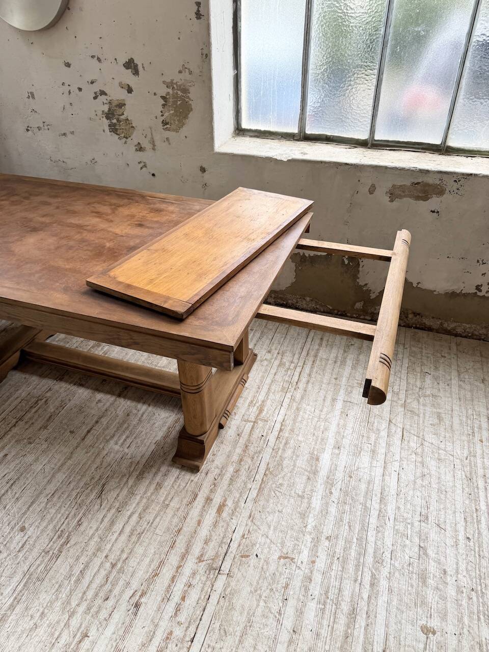 Table de repas chêne 1940 Dudouyt 240cm