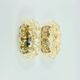 Pair of mid-century amber bubble glass wall lights by helena tynell, 1960s