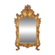Grand miroir rococo doré en résine, Belgique, années 1950.
