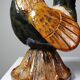 Small decorative rooster in handcrafted enameled ceramic folk art