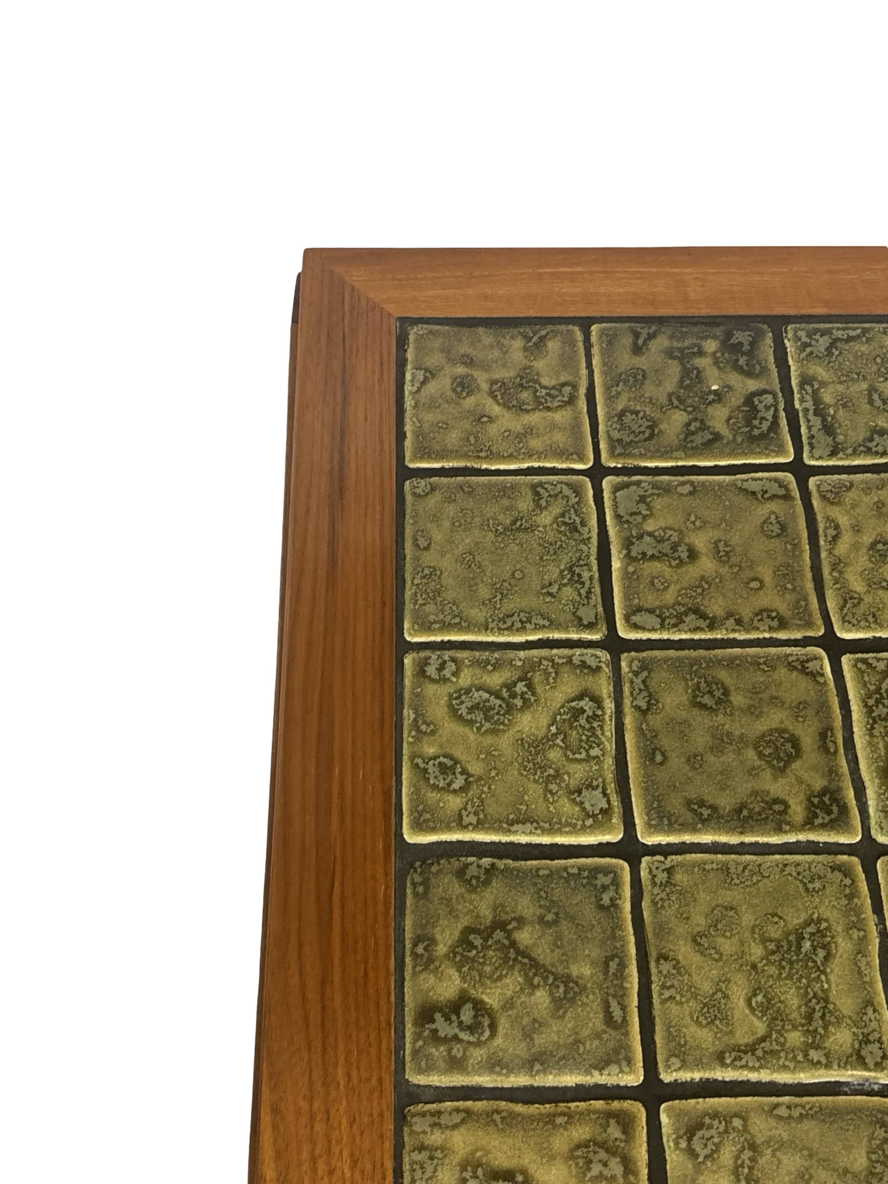 Vintage Teak Coffee Table with Stone Top - Danish Design Years