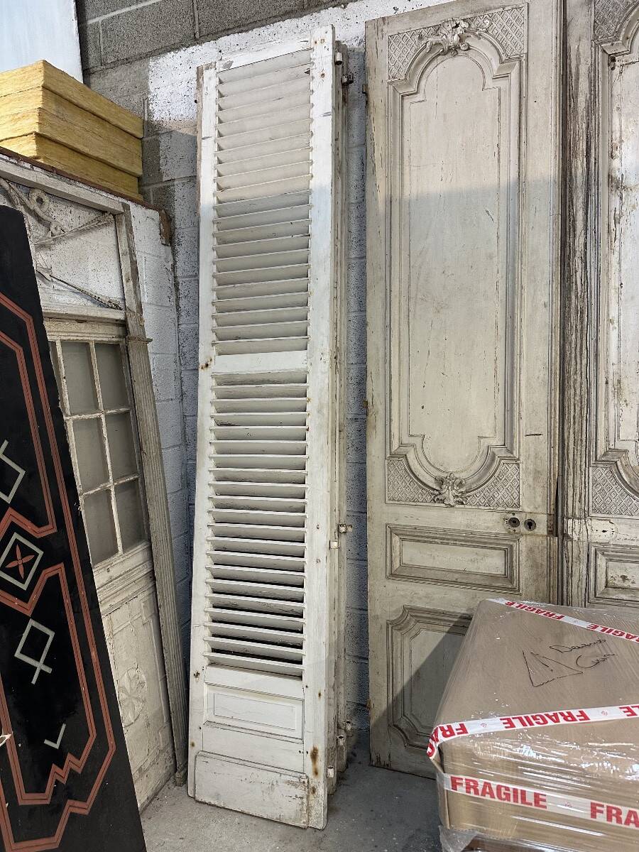 Deux paires de volets persiennes portes vers 1900