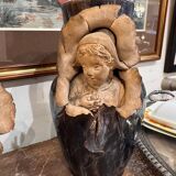 Pair of Barbotine vases