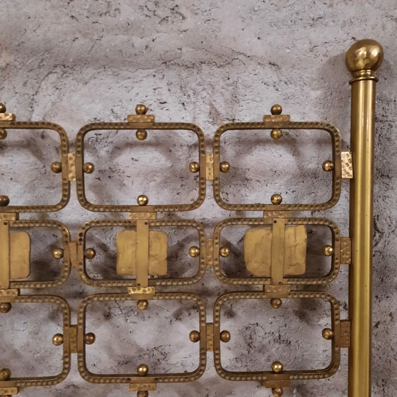 1960s / 70s bed design in gilded brass.