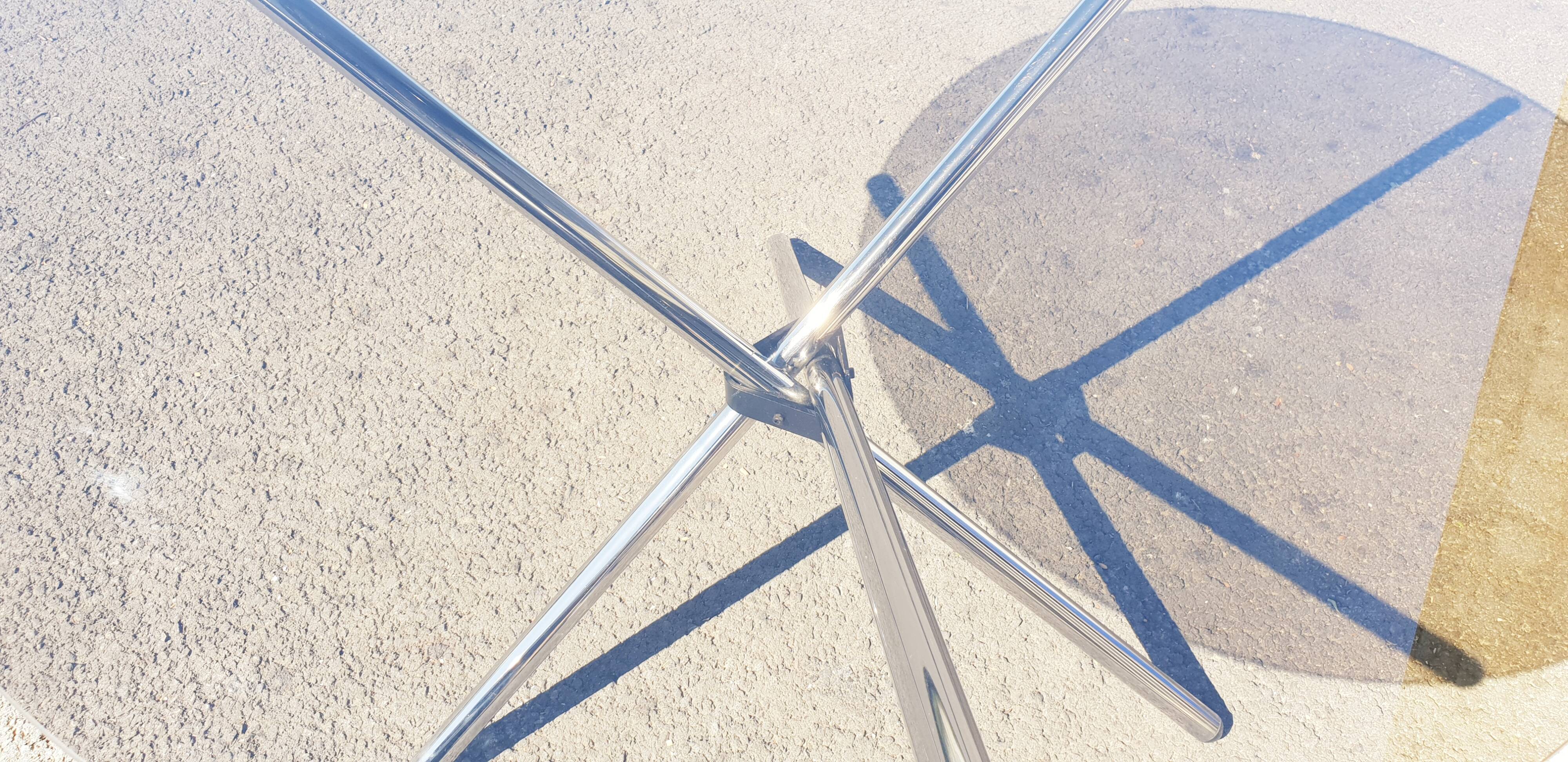 Vintage glass round table