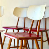 Dining Red Chairs by TON, 1960’