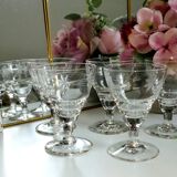 Grab it: Set of 5 Art Deco engraved crystal wine glasses - 1920